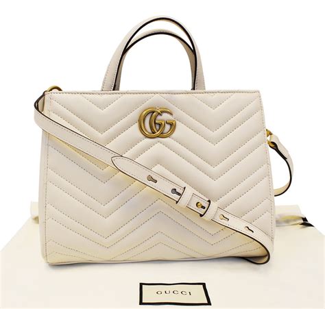 gucci white purses|white Gucci marmont small.